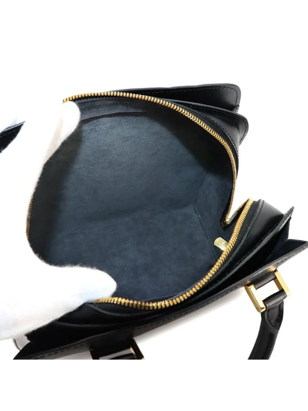 Louis Vuitton Epi Pont Neuf Hand Bag Leather Noir Gold